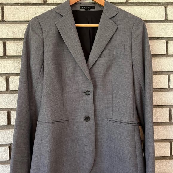 Theory Grey Blazer Size 10 - Picture 2 of 10